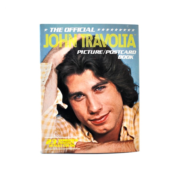 John Travolta Picture Postcard Book 23 Gorgeous Photos in Full Color Old Stock 1978