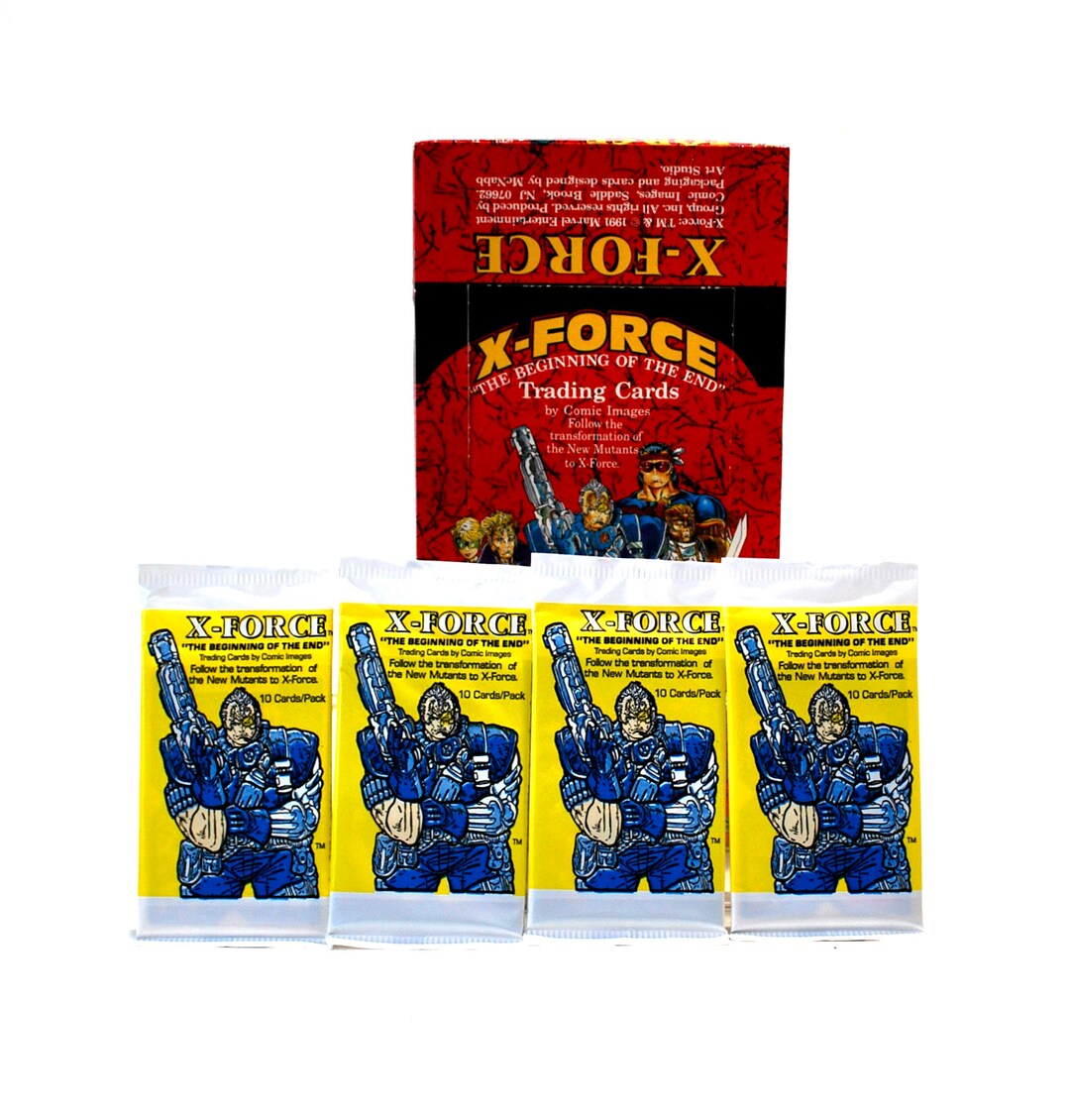 4 Packs of Marvel X Force Trading Cards by Comic Images New