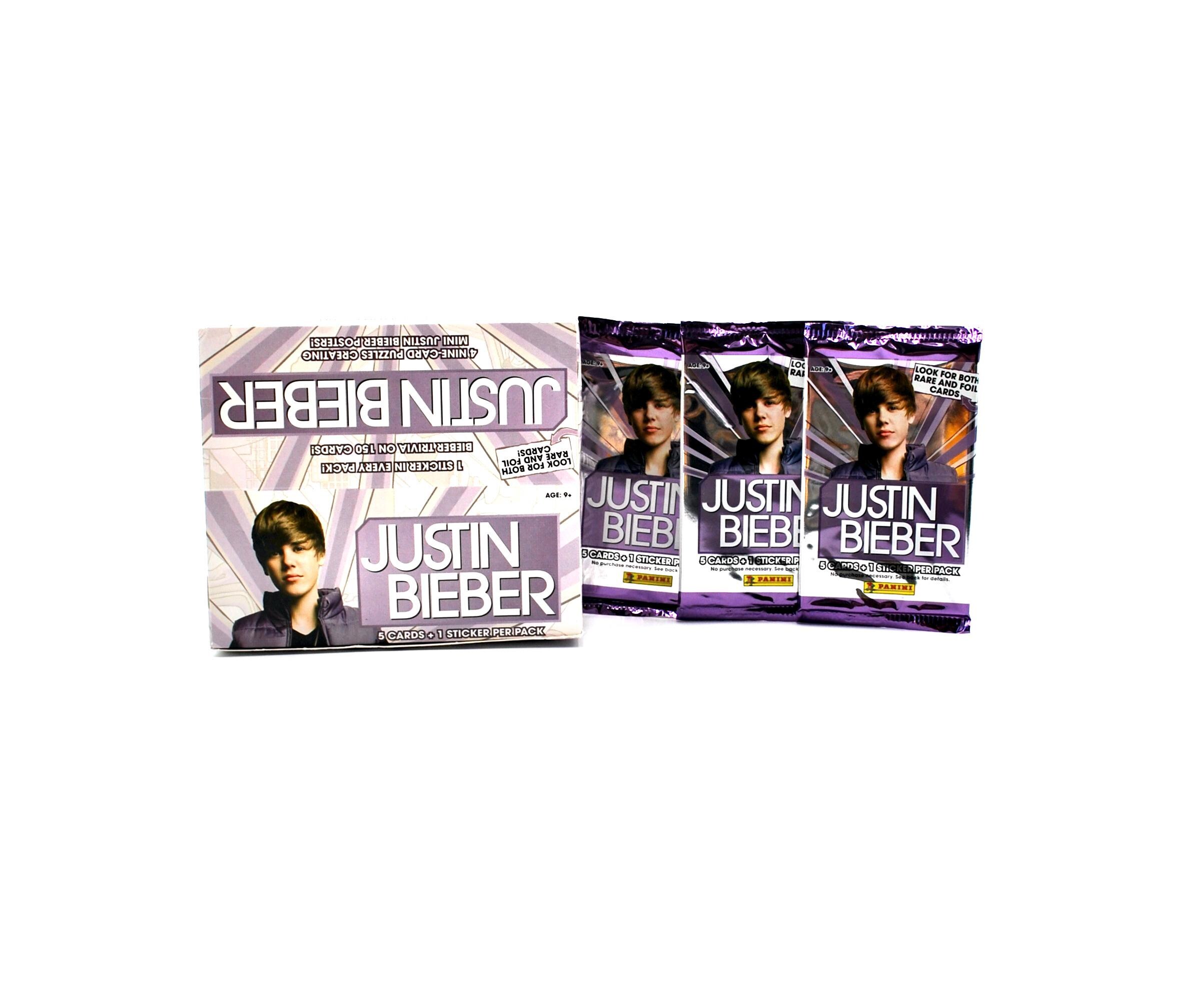 3 Packs Justin Bieber Trading Cards by Panini Look for Drake
