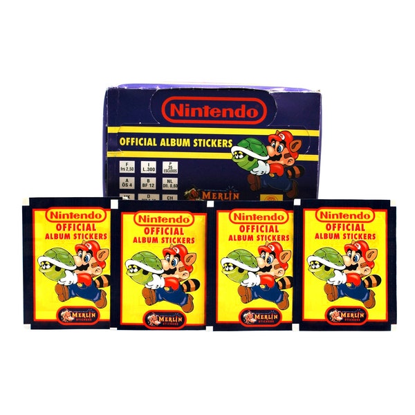 4 packs Nintendo Album Stickers by Merlin 1992 Super Mario