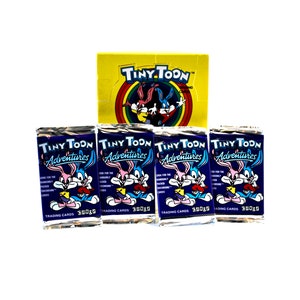 4 paquetes de tarjetas coleccionables Tiny Toon Adventures de Cardz 1994 Buster Bunny, Babs Bunny, Plucky Duck y más