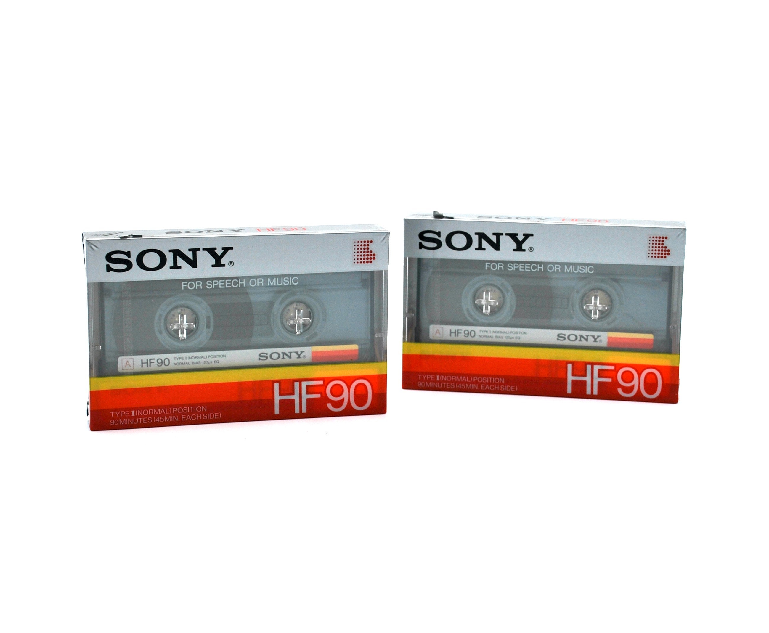 Sony HF 90 Normal Bias Blank Cassettes - 90-min ( 2PK BUNDLE Sealed )  27242431317