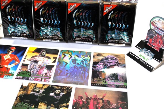 4 Packs Mighty Morphin Power Rangers the Movie Trading Cards by