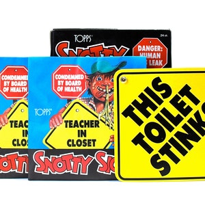 2 Snotty Signs by Topps 1986 GPK image 1
