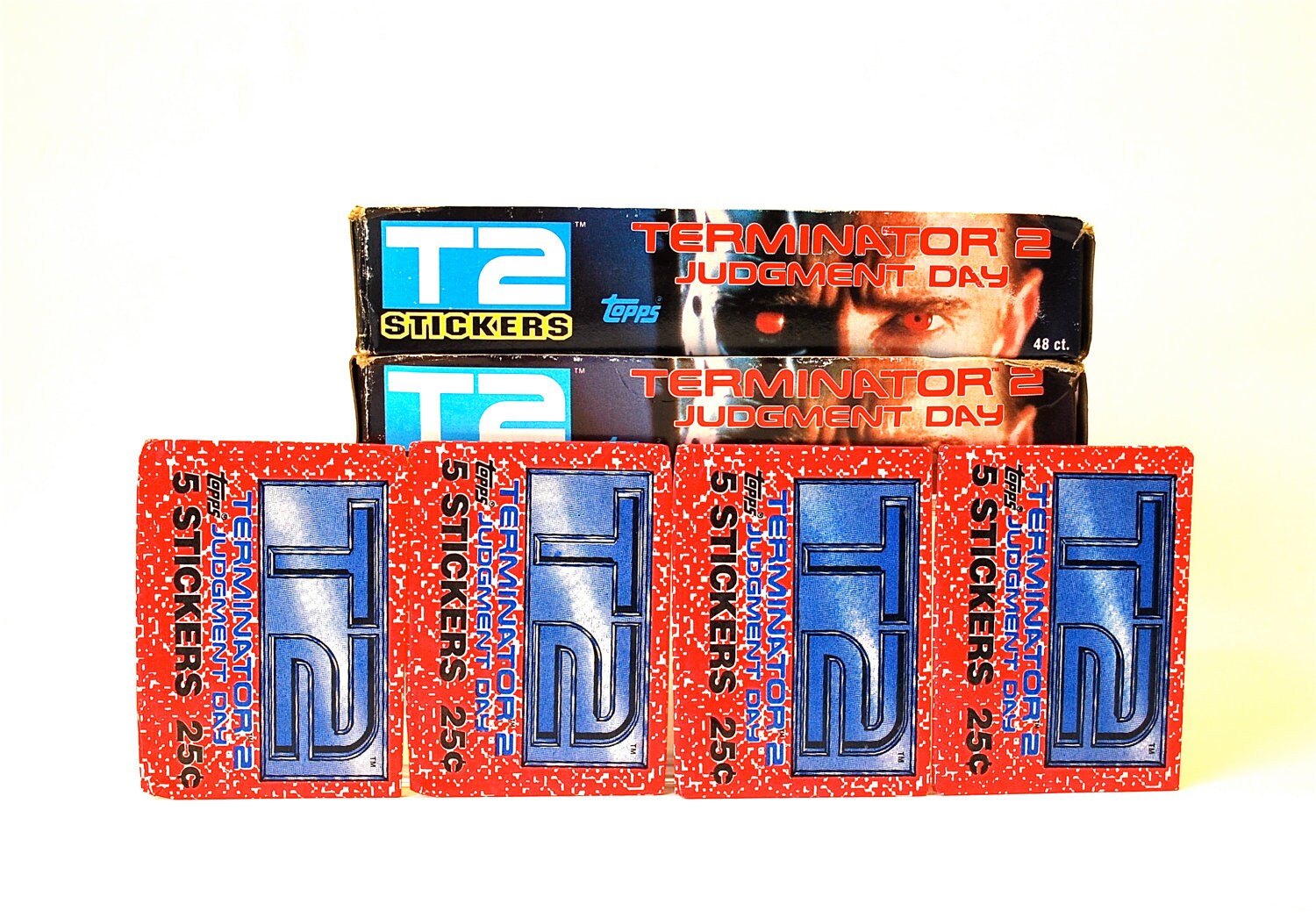 Topps のターミネーター T2 ステッカー 4 パック アーノルド