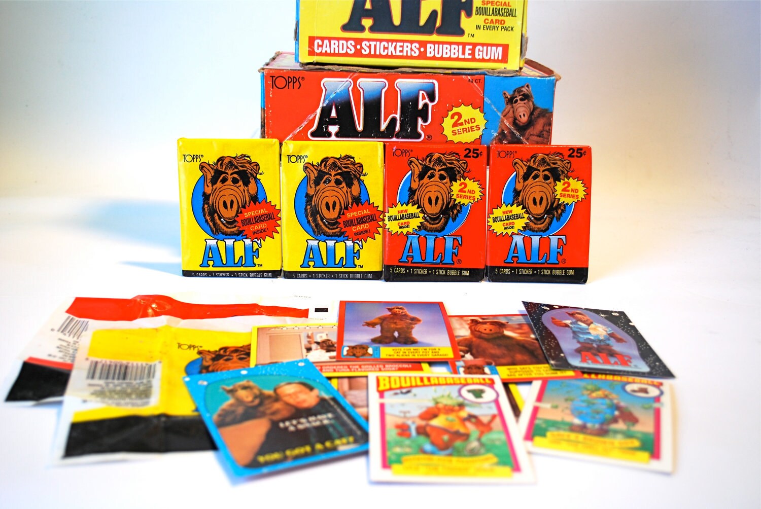 4 Alf Trading Card/sticker Packs Series 1 & 2 1987 Etsy Australia
