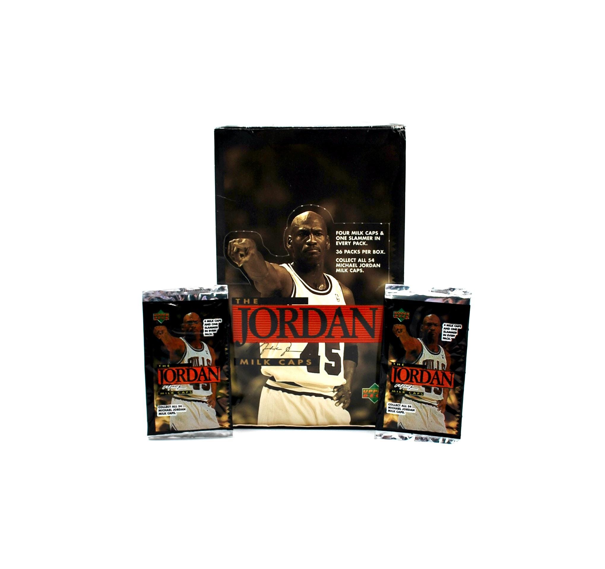 2 Packs Michael Jordan Milk Caps by Upper Deck NBA Basketball Pogs