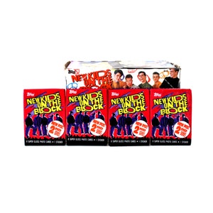 4 pakiety naklejek i kart obrazkowych New Kids On The Block, seria 2, 1989