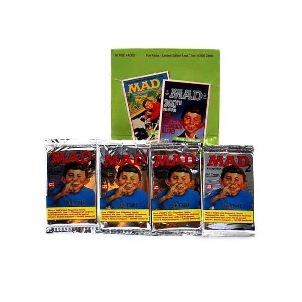 4 packs of MAD Trading Cards Series 2 1992 Alfred E Neuman