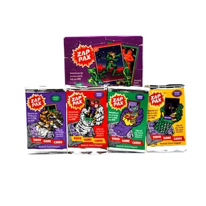 4パック Zap Pax ビデオゲームカード バトルトード、ストリートファイターなど