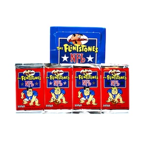 4 packs of Flintstones NFL Football Cards by Cardz 1993 Fred Flintstone Barney Rubble