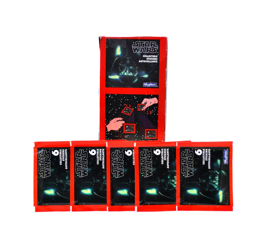 5 Star Wars Sticker Packs by Skybox 1996 Chewbacca Luke Skywalker