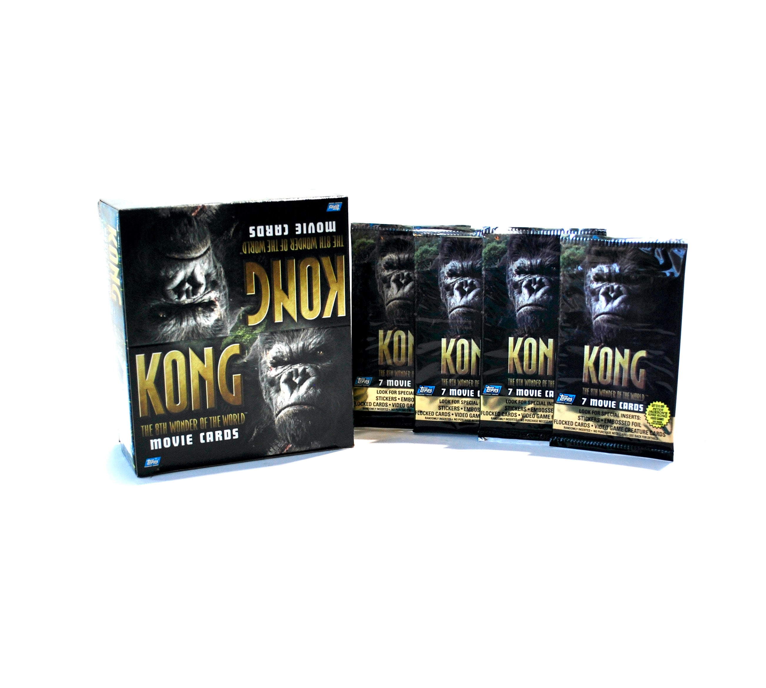 4 Packs of King Kong Trading Cards 8th Wonder of the World Topps