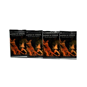 4 Packungen Frauen in Angst Sammelkarten Classic Pulp Magazine Art