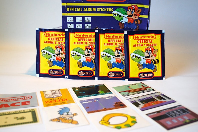 5 Nintendo Album Sticker Packs by Merlin 1992 Etsy