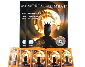 Mortal Kombat Sticker Album & 10 Sticker Packs