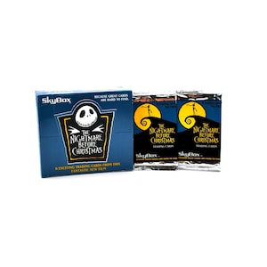 2 packs The Nightmare Before Christmas Trading Cards by Skybox Jack Skellington