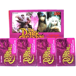 4 confezioni di carte collezionabili Dark Crystal realizzate da Donruss nel 1982 da Jim Henson