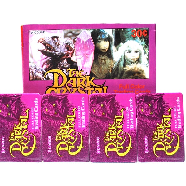 4 packs of Dark Crystal Trading Cards made by Donruss 1982 Jim Henson