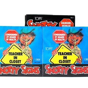 2 Snotty Signs by Topps 1986 GPK image 3