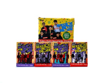 4 jumbo packs of New Kids On The Block Sticker & Picture Cards 1989