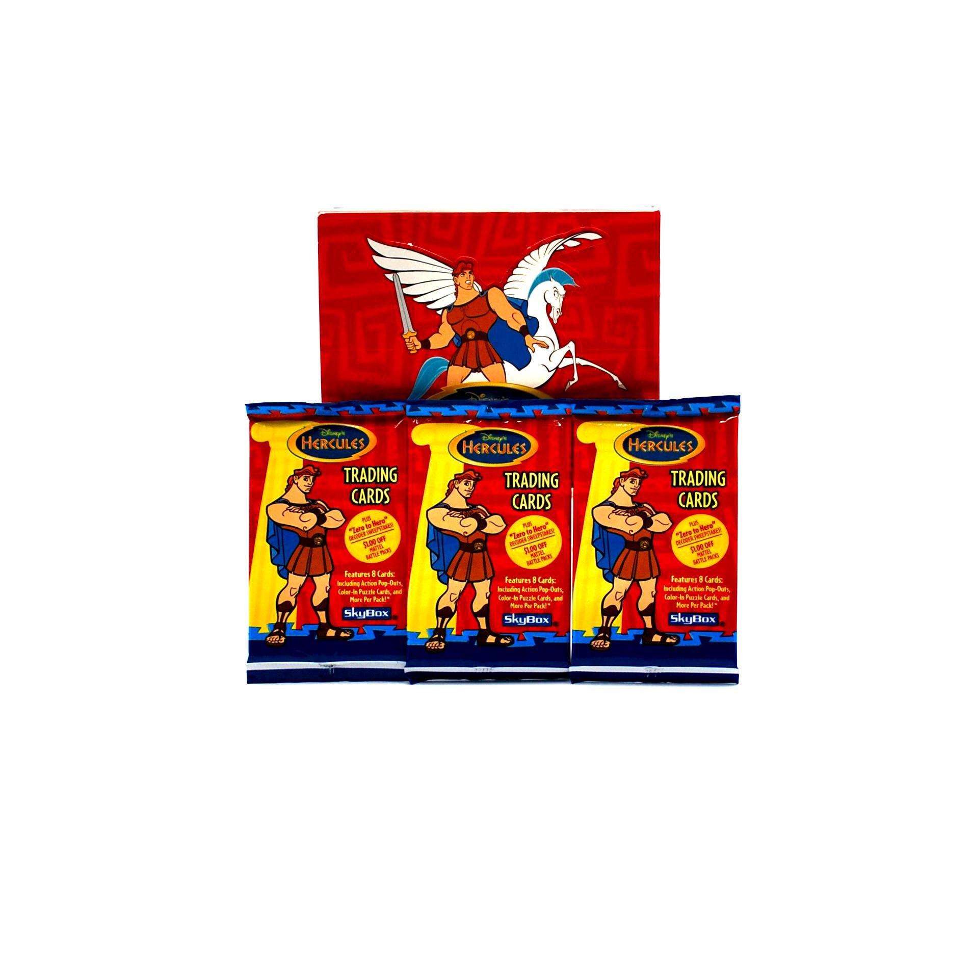 3 packs Disney's Hercules Trading Cards from Skybox