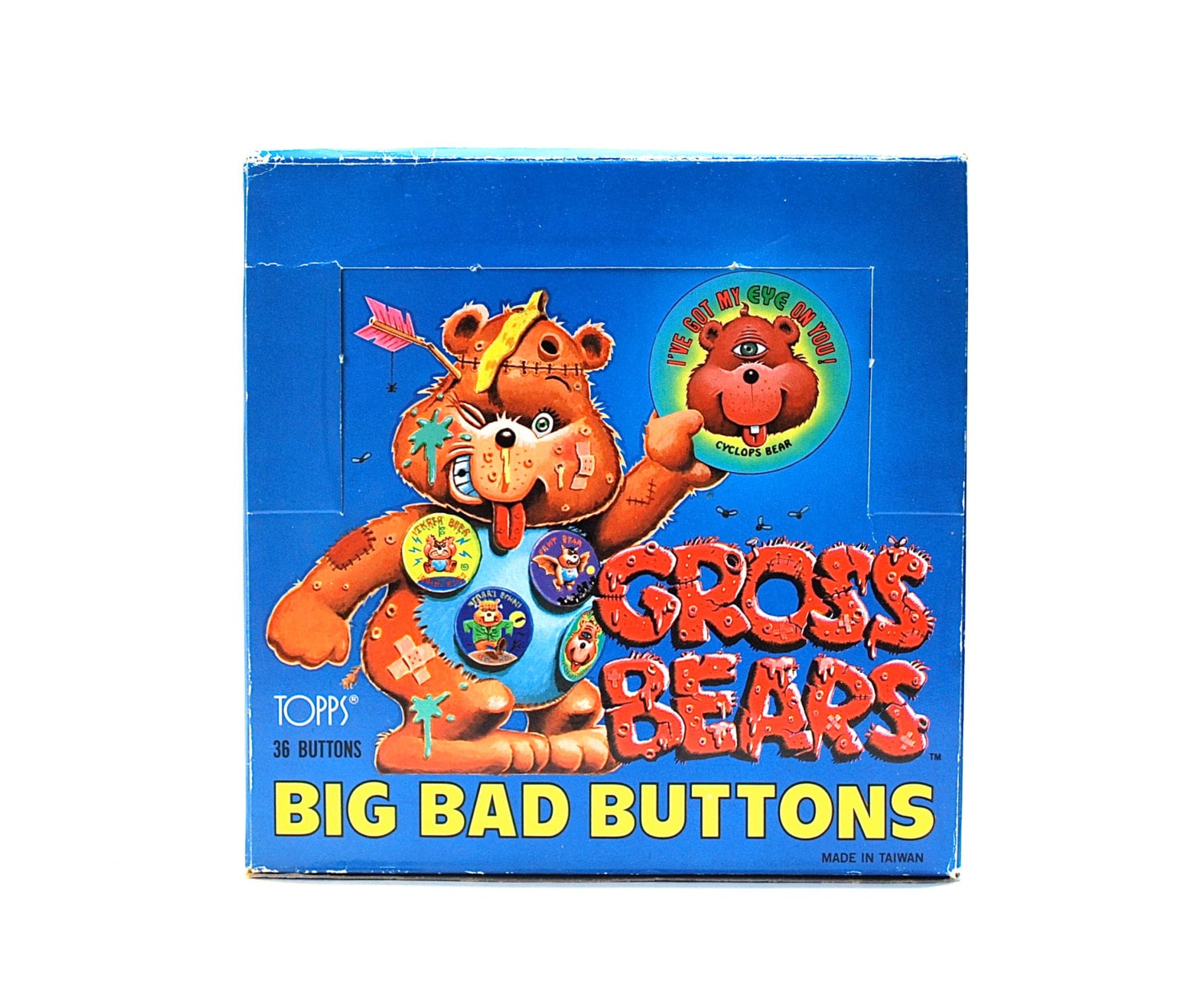 3 Gross Bears Big Bad Buttons by Topps 1985 GPK Care Bears - Etsy