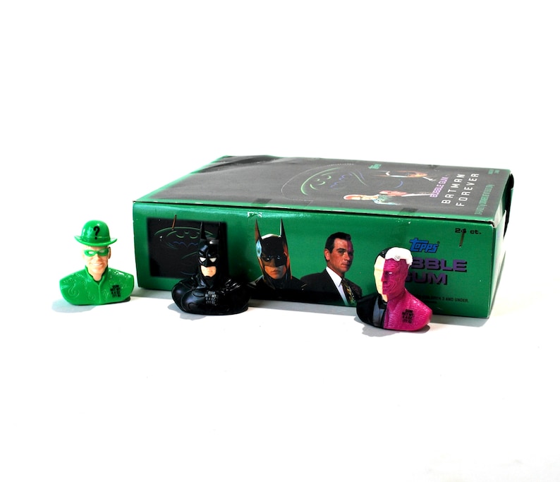 Batman Forever Candy Container Set Batman, Riddler, & Two Face Old ...