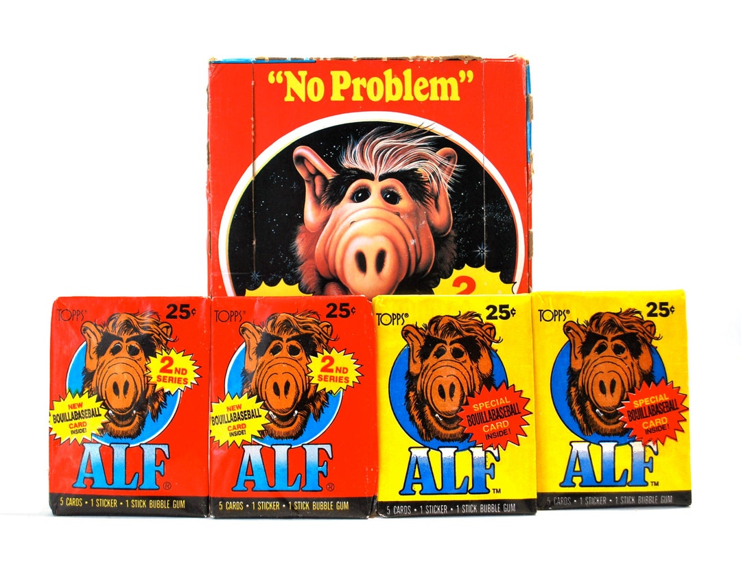 4 Alf Trading Card/sticker Packs Series 1 & 2 1987 Etsy