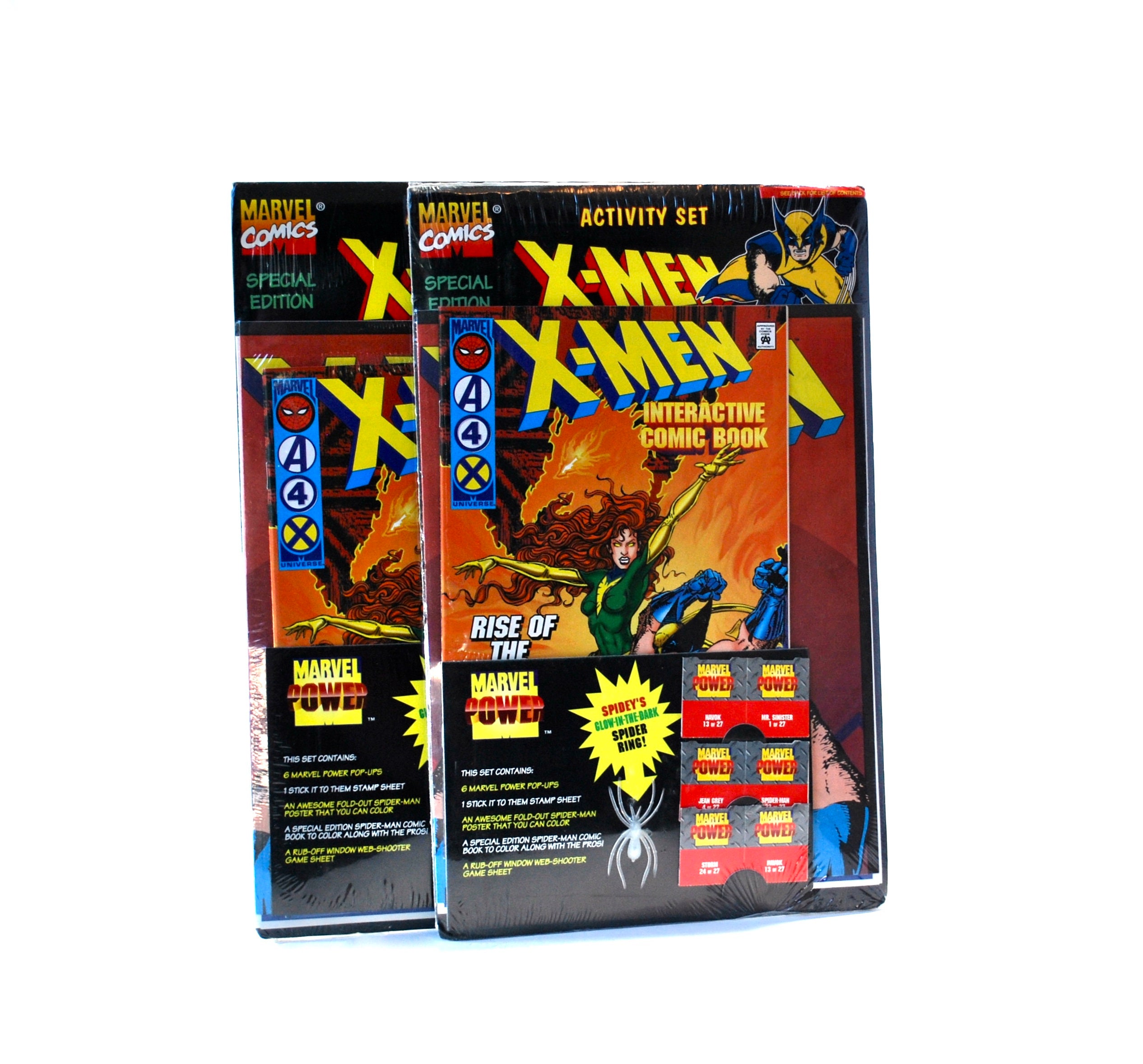 アメコミ フレーム付き6冊セット 1996 Marvel X-Men Sanctuary Album Sticker Box 100 Packs Sealed