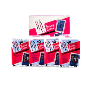 4 pakjes Barbie Trading Cards van Mattel 1990