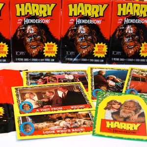 4 packs of Harry And The Hendersons Trading Cards by Topps 1987 image 3