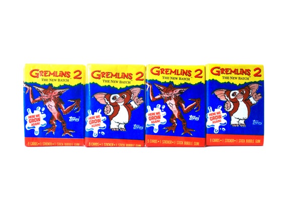 4 Packs of Gremlins Sticker & Picture Cards by Topps Mogwai - Etsy
