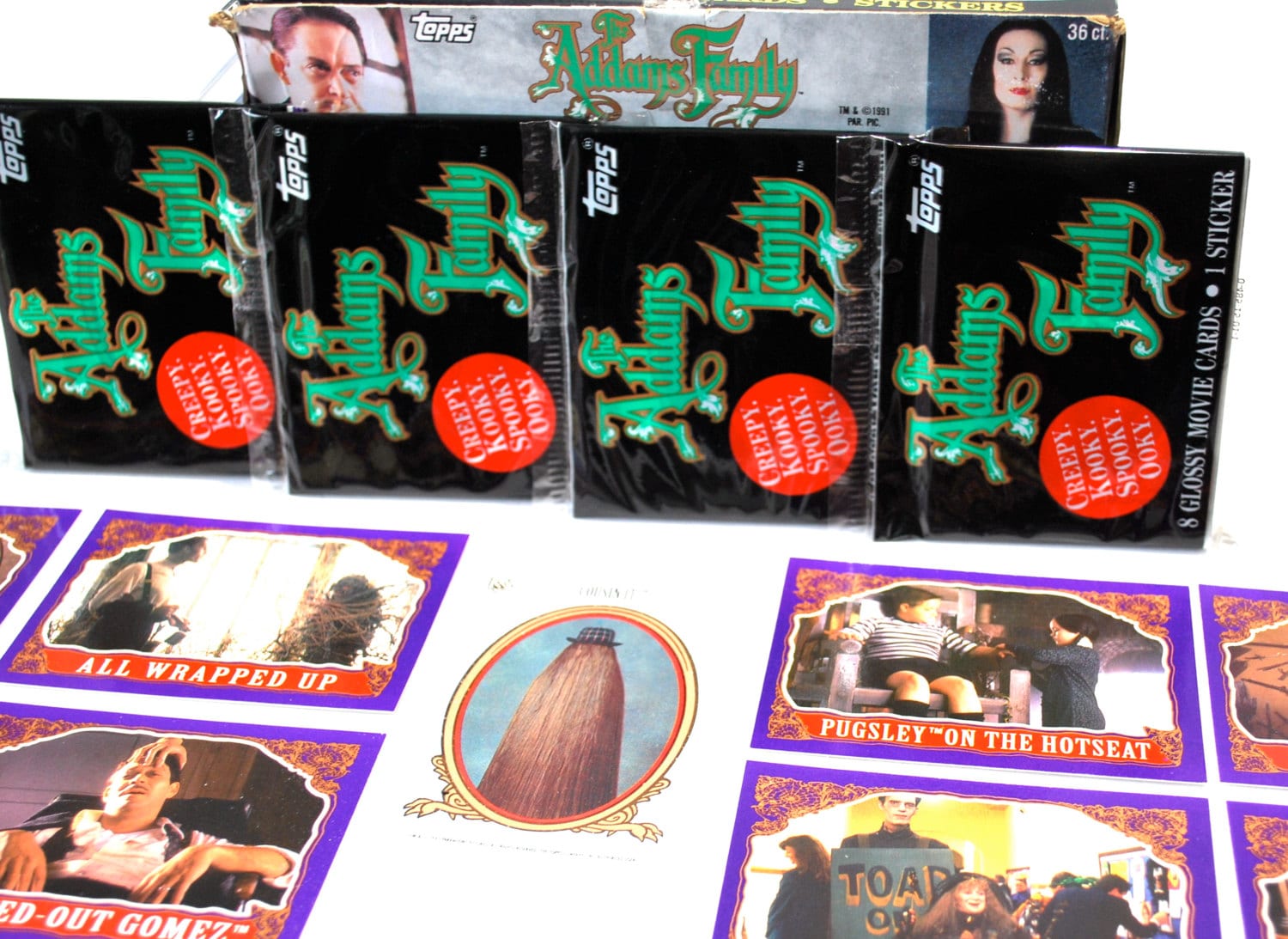 4 Packs of Addams Family Super Glossy Trading Cards 1991 Etsy
