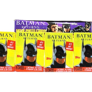 4 packs Batman Returns Movie Cards Topps 1991 DC The Penguin & Catwoman DC Comics