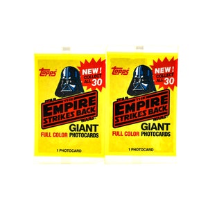 Star Wars The Empire Strikes Back Giant Photocards Topps 1980 Lot of 3 Packs