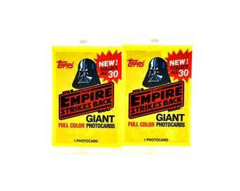 Star Wars The Empire Strikes Back Giant Photocards Topps 1980 Lot of 3 Packs