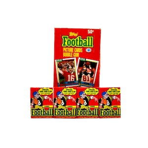4 paquetes de tarjetas de fútbol Topps de 1990 15 tarjetas por paquete Posibles Joe Montana, Barry Sanders, Deion Sanders y más