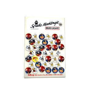 Spuds Mackenzie Bud Light Pin Back Button 1987 Old Stock Pick Your Design Button Up