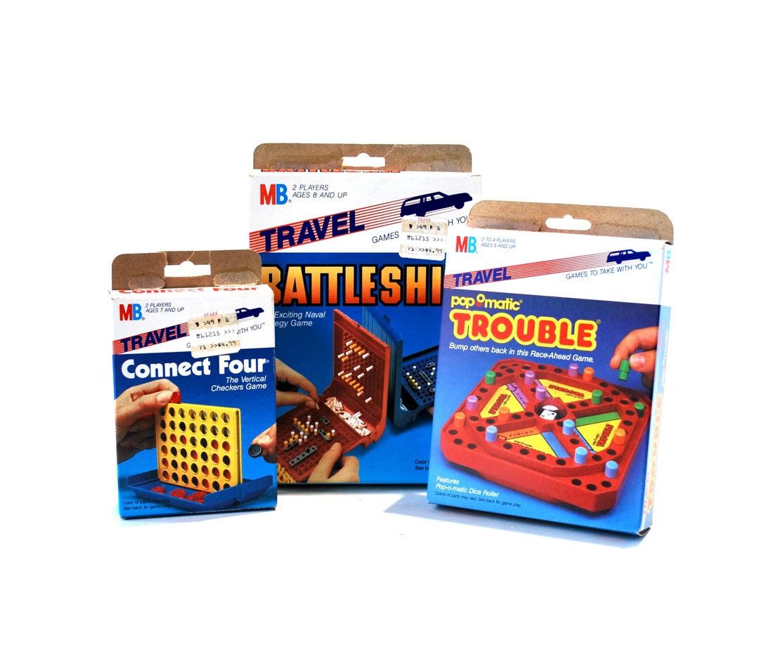 Milton Bradley Travel Edition Game Collection Battleship, Pop O Matic