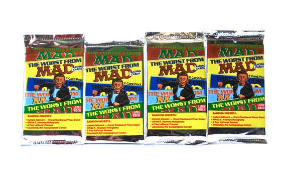 4 Packs MAD Trading Card Packs 1992 - Etsy