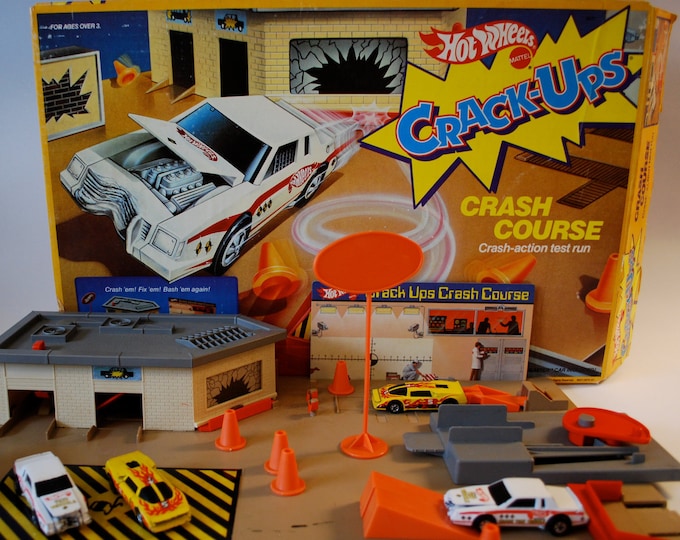 Vintage Hot Wheels Crackups Crash Course W/extra Cars Etsy