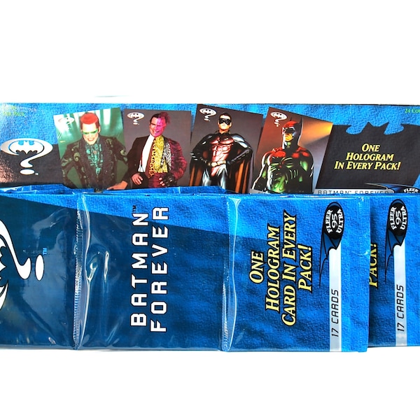 2 Batman Forever Rack Packs 1995 Fleer Ultra DC Mr Freeze Trading Cards