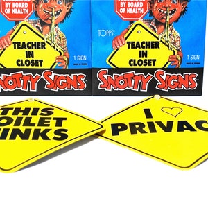 2 Snotty Signs by Topps 1986 GPK image 4