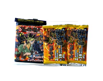 Yu Gi Oh! Pocket Collection Album & 3 Sticker Packs Topps 1996 - Etsy