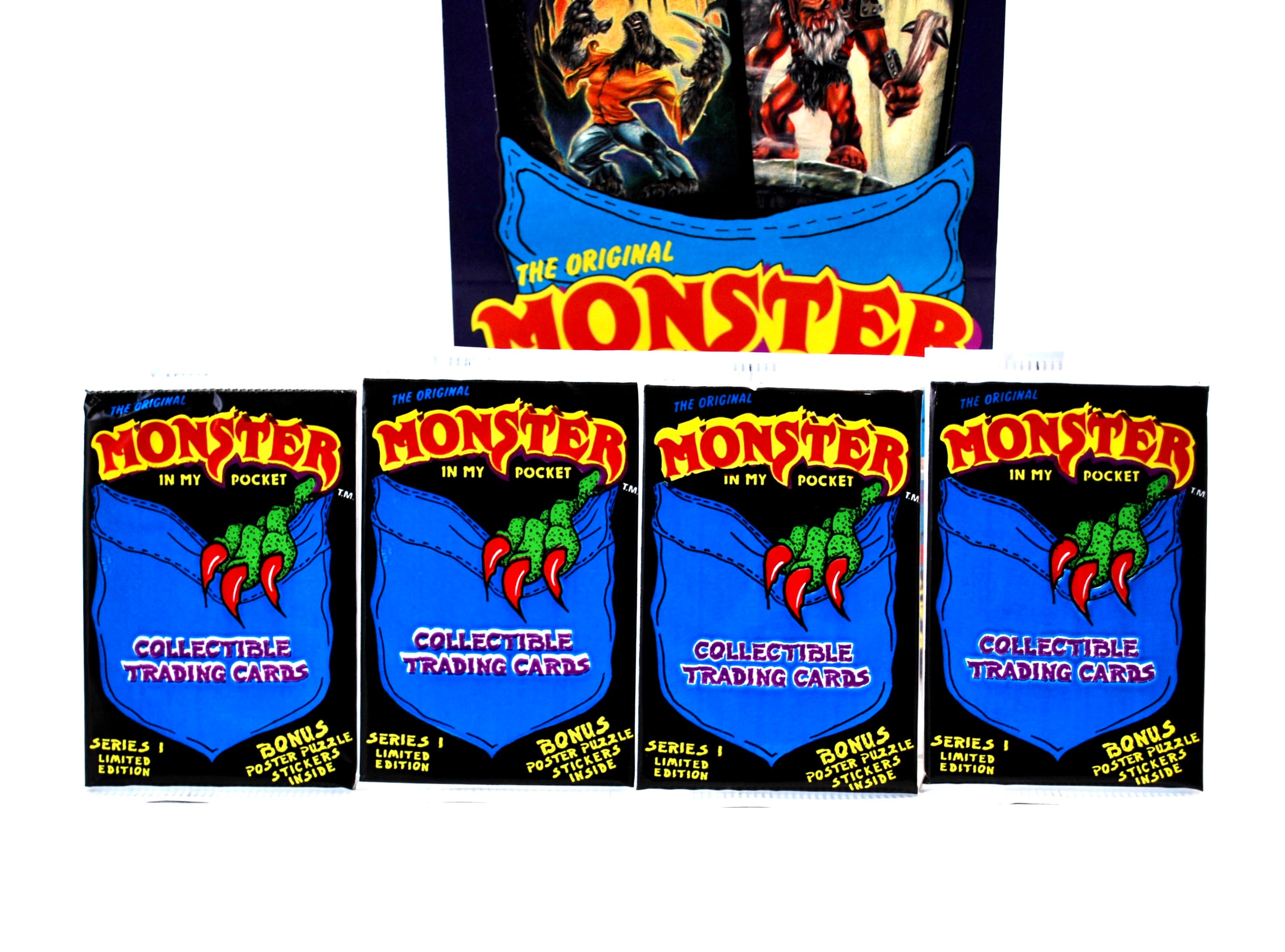 4 Packs Monster in My Pocket Trading Cards 1991 - Etsy