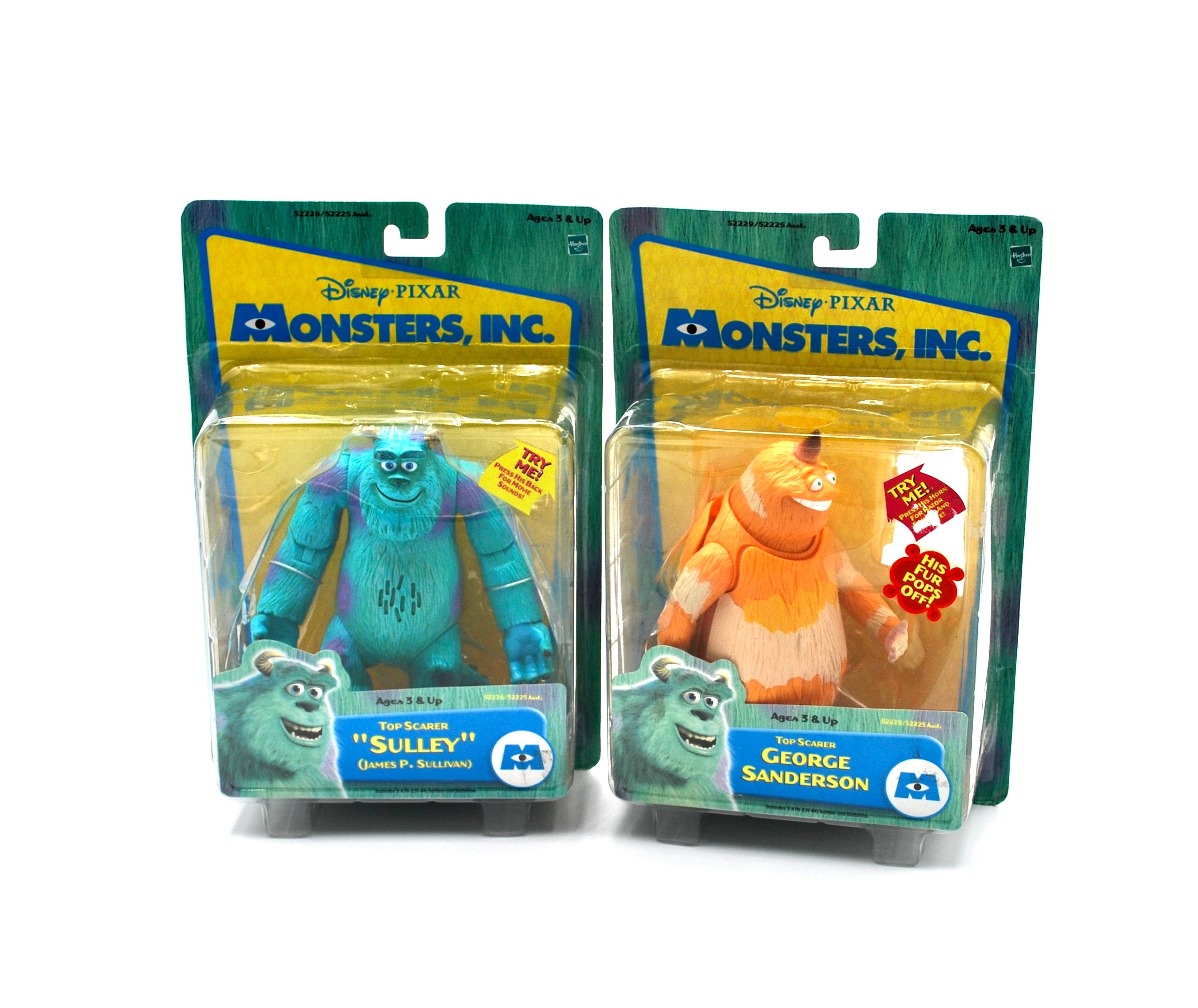 Monsters INC Sulley & George Sanderson Figures Hasbro 2001