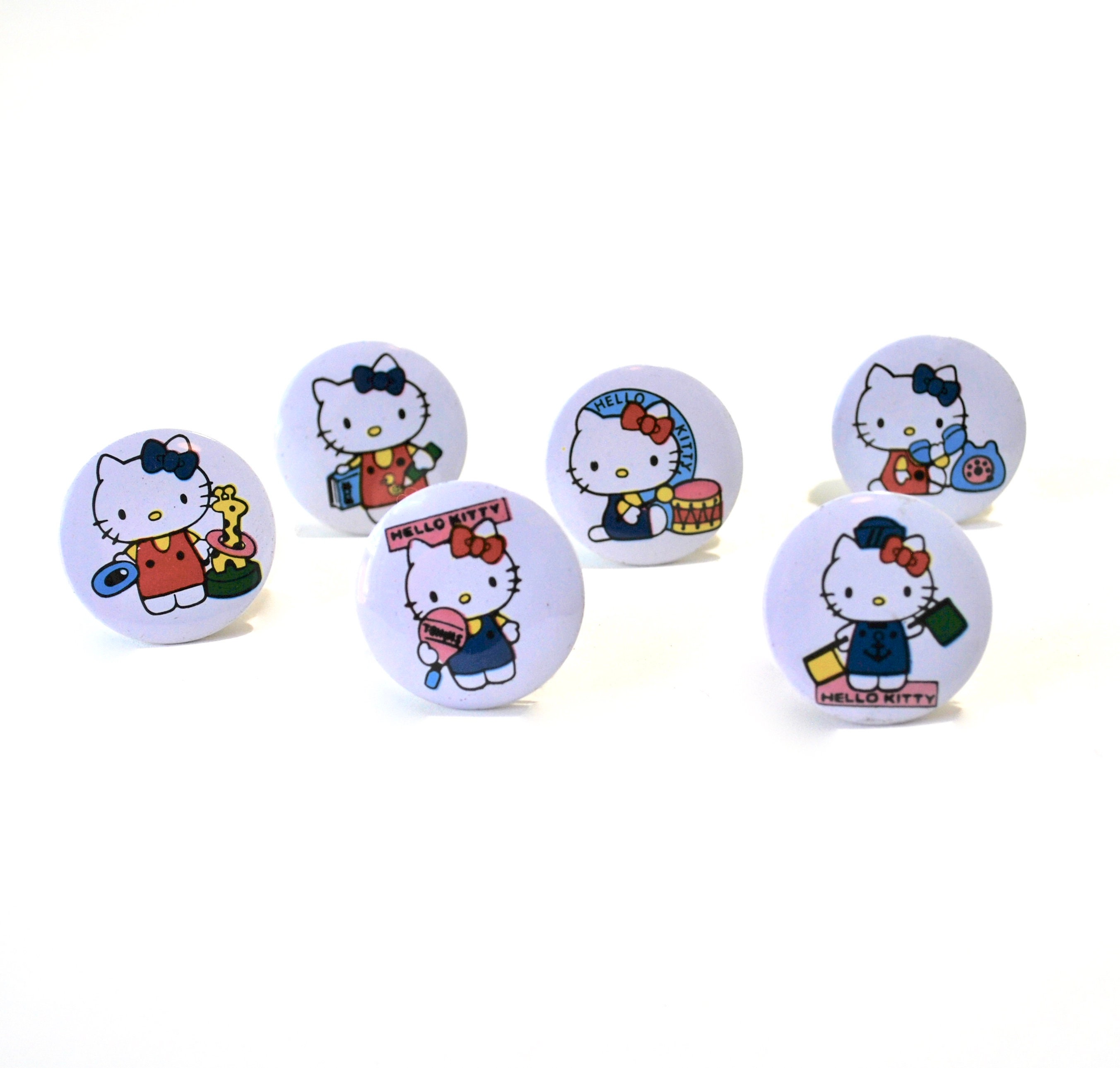 Vintage Hello Kitty Button Collection Set of 6 Old Stock - Etsy