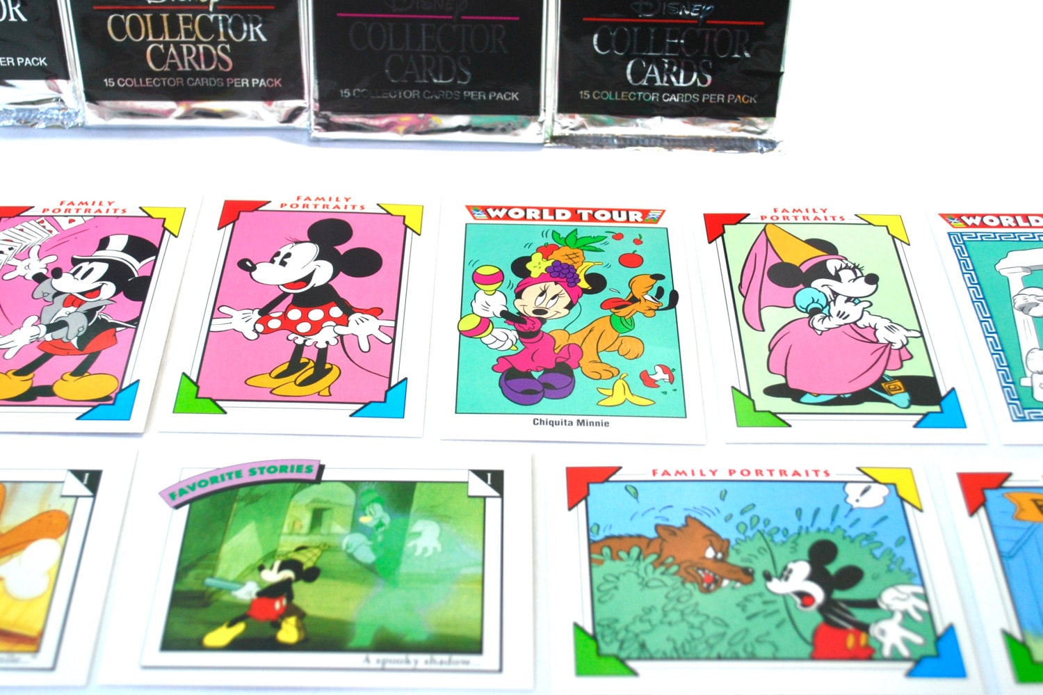 4 Packs Disney Collector Cards by Impel 1991 Mickey Mouse Walt
