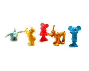 Coleção de figuras de PVC da Disney Mickey Mouse, Minnie Mouse, Pato Donald, Dumbo e Plutão
